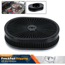 12x2 Washable Oval Filter Flow Air Cleaner Kit For 5-18 Opening Carb Inlet