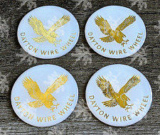 White And Gold Dayton Eagle Wheel Chips Set Of 4 Size 2.25in