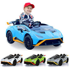 Lamborghini Kids Electric Ride On Car 12v24v With Music Led Headlights 2 Speeds