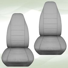 Truck Bucket Seat Covers Fits 1993-2004 Dodge Dakota Solid Silver Seat Covers