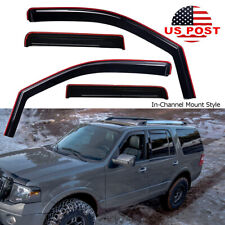 In Channel Smoke Window Visor Rain Guard For Lincoln Navigator Ford Expedition