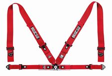 Sparco Racing Seat Belt Safety Harness Competition Red 2 Inch 4 Point 4pt New