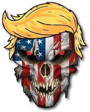 Trump Skull Usa American Flag Decal Sticker Car Truck Window Bumper Patriotic