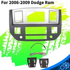 Radio Double Din Dash Install Bezel Kit Silver Slate Grey Fits 2006-09 Dodge Ram