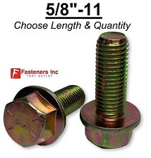 58-11 Grade 8 Flange Frame Bolt Yellow Zinc Plated All Sizes Qtys 58