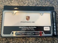 Porsche Design Brushed Stainless Steel Porsche License Plate Frame Whardware