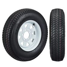 2pack Trailer Tire St17580d13 17580 D 13 Rims Load C 5 Lug White Spoke Wheel