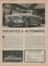 1965 Volvo 122-s Automatic Sedan 3 Page Road Test Review