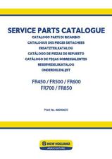New Holland Fr450 Fr500 Fr600 Fr700 Fr850 Forage Harvester Parts Catalog