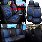 Luxury Leather Car Seat Cover Full Set For 2009-2023 Ford F-150 F150 Crew Cab