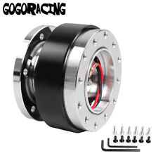 Black Quick Release Hub Adapter Snap Off Boss Kit For Car 6 Hole Steering Wheel