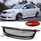 For 03-07 Corolla Abs Glossy Black Metal Mesh Front Hood Grill Grille