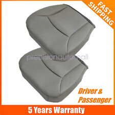 Both Side Bottom Perforated Seat Cover For 2002-08 Ford E150 E250 E350 Van Gray