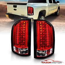 2007-2014 For Chevy Silverado 1500 2500 3500 Hd Red Led Rear Brake Tail Lights