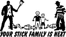 Jason Freddy Anti Stick Family Sticker Decal Your Stick Family Is Next Nightmare