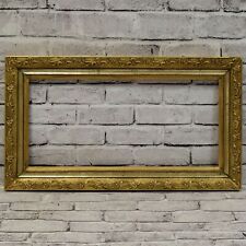 Ca. 1900 Old Wooden Decorative Picture Painting Mirror Frame 24 X 11.2 In