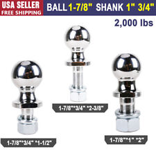 Trailer Hitch Ball 1-78-inch Diameter With 3 Size Shank Length 2000 Lb Chrome