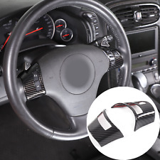 Carbon Fiber Abs Steering Wheel Button Cover Trim For Corvette C6 2005-13