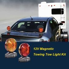 For 12v Magnetic Towing Tow Light Trailer Rv Tow Dolly Tail Towed Lamp Amberred