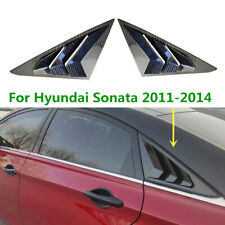 Carbon Fiber Window Louver Shutter Scoop Cover Trim For Hyundai Sonata 2011-2014
