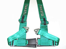 Takata Drift Iii 4 Point Snap-on 3 Racing Seat Belt Harness Green