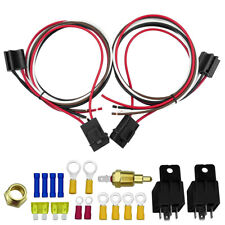 12v 40amp 175-185 Thermostat Dual Electric Cooling Fan Wiring Relay Sensor Kit
