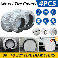 4pcs 30-32 Waterproof Tire Covers Wheel Tyre Rv Trailer Camper Sun Protector