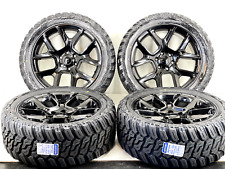 Dodge Ram 1500 Laramie Gloss Black 22 Fits 6x139.7 Rims Wheels Tires