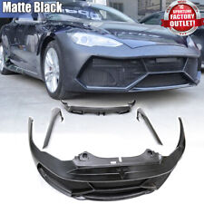 For Tesla Model S 12-15 Matte Black Full Bodykits Body Kit Spoiler Diffuser Lips
