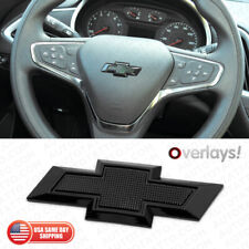 Gloss Black Steering Wheel Bowtie Overlay Chevy Silverado 2014-2024 Emblem Badge
