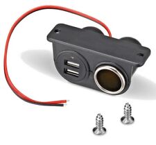 12v Car Cigarette Lighter Socket Splitter Dual Usb Charger Power Adapter Outlet