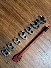 Vintage Snap-on 207sfrh Sae 7pc Flare Nut Crowfoot Wrench Set 38 - 34