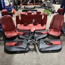  Bmw 12-18 F30 Coral Red Full Interior M Sport Front Rear Seat Set Oem