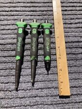 Lot Of 3 Snap On Soft Grip Green Punches Parts Only Damaged