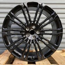 22x9.5 5x120 Black Wheels For 2023 Land Range Rover Supercharge Sport Set 4