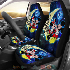 Mickey Minnie Mouse Couple I Love You To The Moon And Back Car Seat Covers