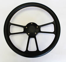 New Nova Chevelle Monte Carlo Malibu Steering Wheel Black On Black 14 Very Nice
