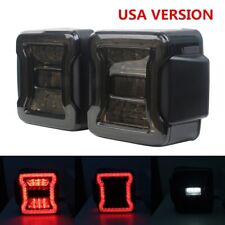 Rear Smoked Taillights Led Brake Tail Lights For Jeep Wrangler Jk 2007 2008-2017