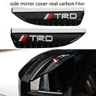 2pc Trd Carbon Fiber Rear View Side Mirror Visor Shade Rain Shield Water Guard
