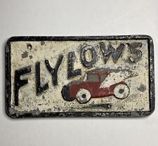 Vintage Flylows Car Club Plaque Sign Roadster Rat Houston Texas Read Description