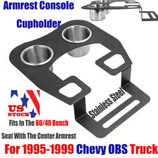 For 1995-99 Chevy Obs Truck Armrest Console Cupholder Dual 6040 Bench Seat Us