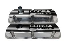 Nos - Cobra Powered By Ford Valve Covers With Breather Tube - Polishedblack Top