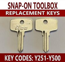 Snap-on Toolbox Keys Tool Box Replacement Keys Cut To Code Y251-y500