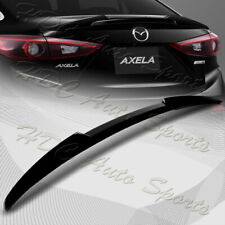 For 2014-2018 Mazda 3 Sedan W-power Pearl Black V-style Trunk Lid Spoiler Wing