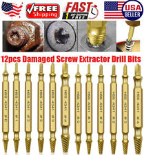 12pcs Fast Damaged Screw Extractor Speed Out Drill Bits Tool Broken Bolt Remover
