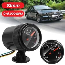 2 52mm Universal Electronic Car Tachometer Gauge Meter With Led Light 0-8000rpm