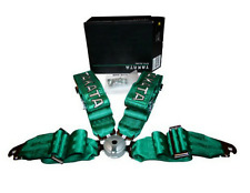 Takata Seat Belt Racing Harness 4 Point Snap-on 3 Camlock Universal Green