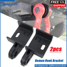 2pcs Front Demon Tow Hook D Ring Mounting Bracket For Toyota Tacoma 2009-2022