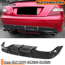 Carbon Fiber Rear Bumper Diffuser Lip Fit For Benz Slk Class R171 Slk350 2004-10