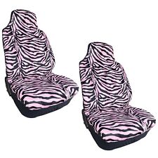 New Pink Zebra Animal Print High Back Seat Covers For Cars Suvs Vans